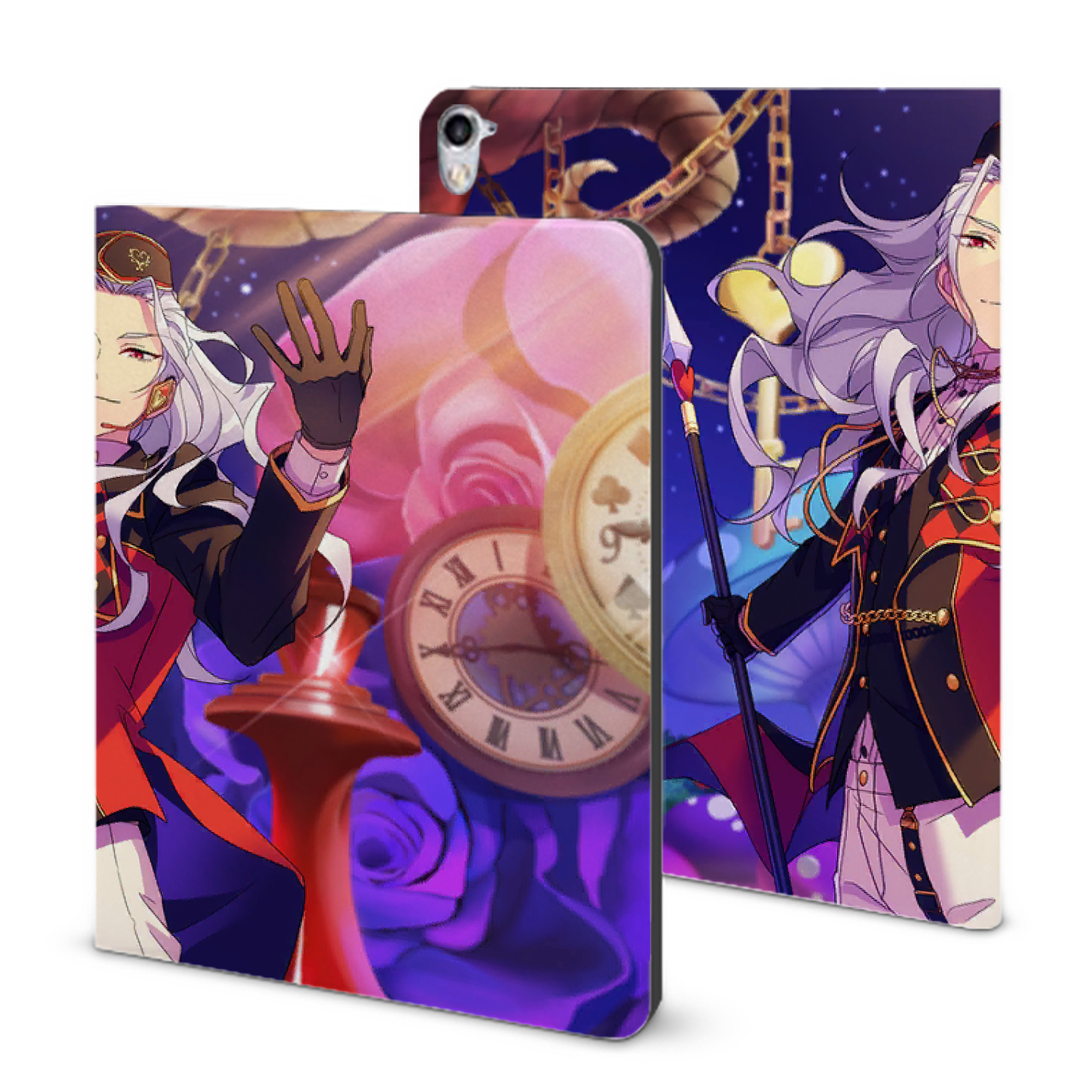 （画像用） あんさんぶるスターズ! Ensemble Stars IPad ケース ブック型 PUレザー TPU 耐衝撃 軽量 薄型 ペン収納なし 全面保護 IPad 各モデル対応